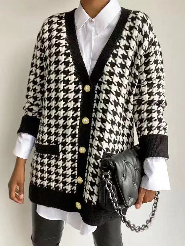 Vera Checkered Charm Cardigan