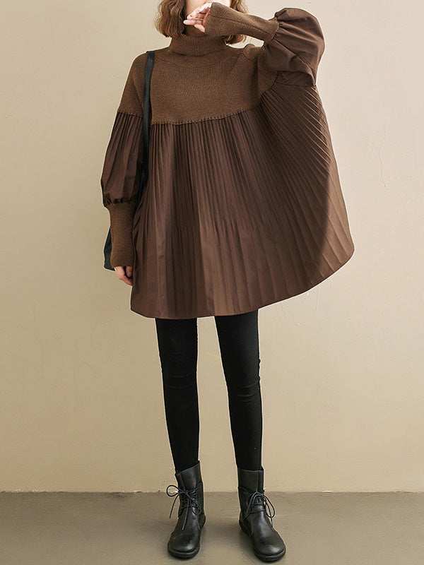 Vera Solenne Pleated Knit Top