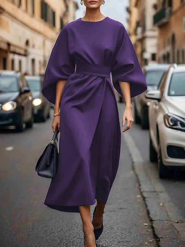 Vale Élise Pleated Midi Dress