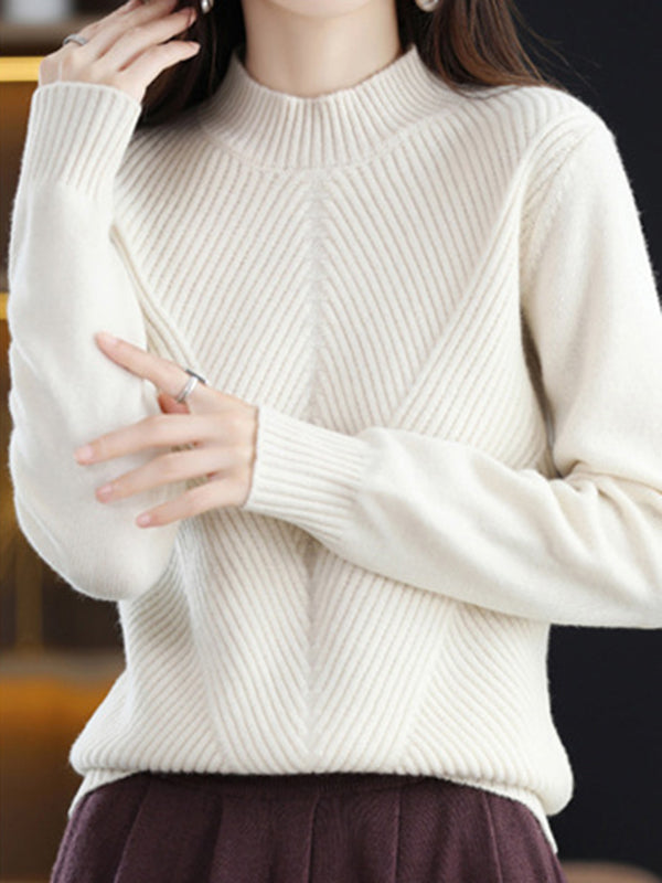 Vera Lisse Half-Turtleneck Sweater