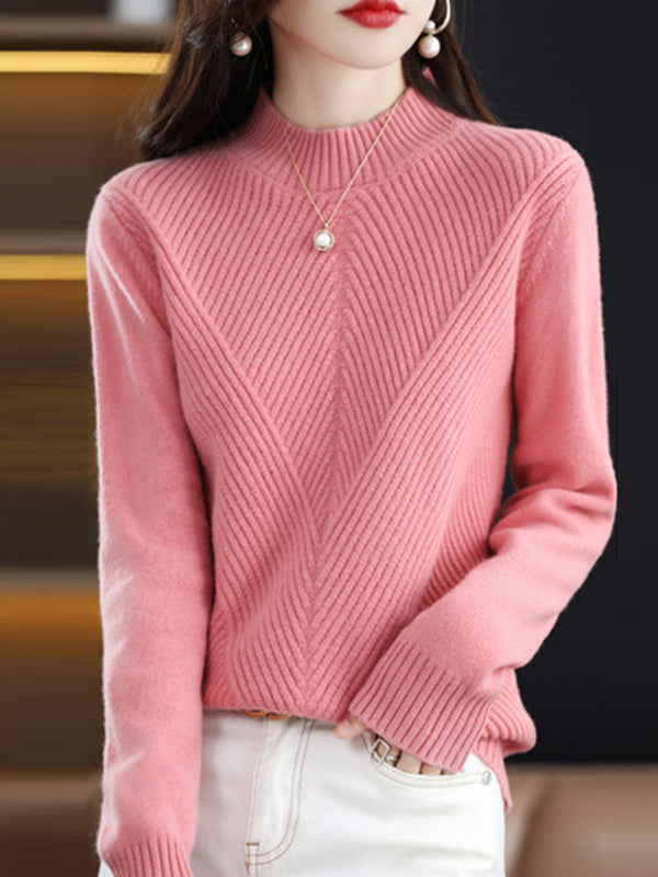 Vera Lisse Half-Turtleneck Sweater