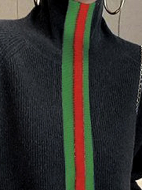 Vale Milano Stripe High-Neck Knit