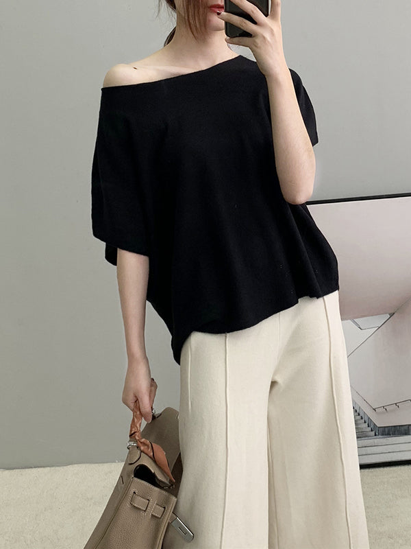 Vale Off-Shoulder Knit Pullover
