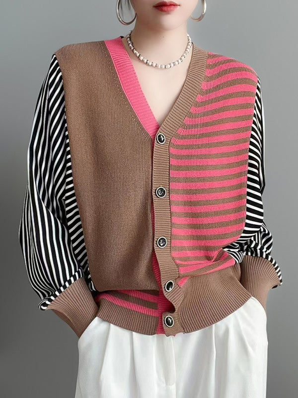 Vera Elise Striped Cardigan