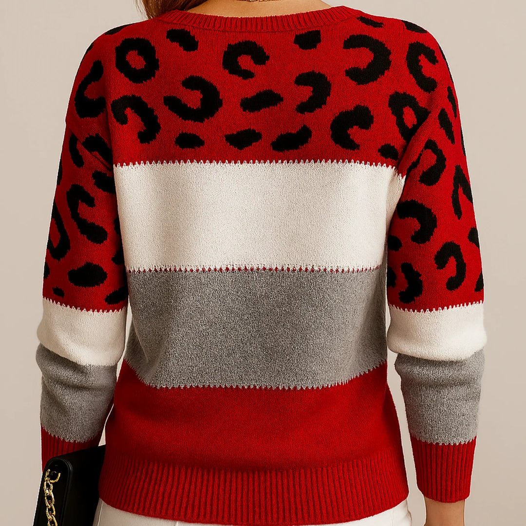 Vera® – Leopard Print Casual Sweater