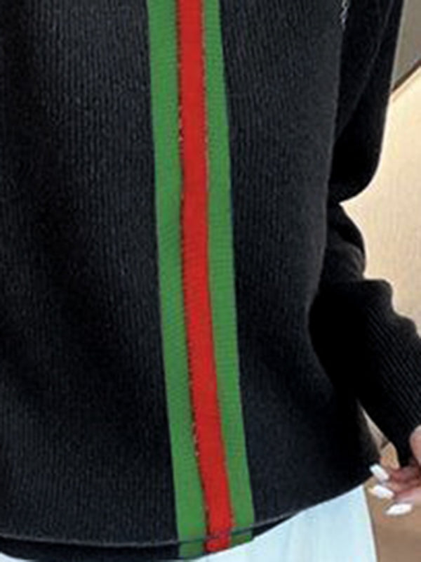 Vale Milano Stripe High-Neck Knit