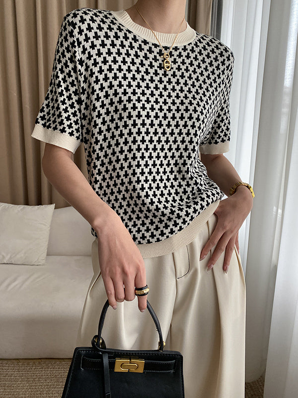 Vera Odette Houndstooth Top