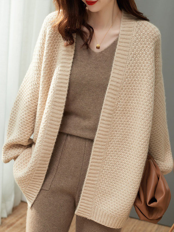 Vera Elise Collarless Cardigan