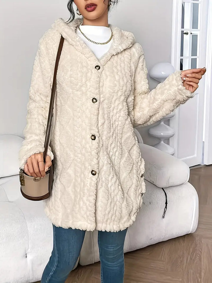 Vale® – Plush Hooded Cardigan