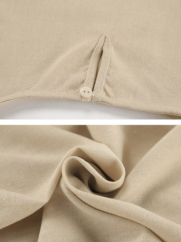 Loose Elasticity Solid Color Split-Joint Round-Neck Vest + High Waisted Split-Side Pants Two Pieces Set