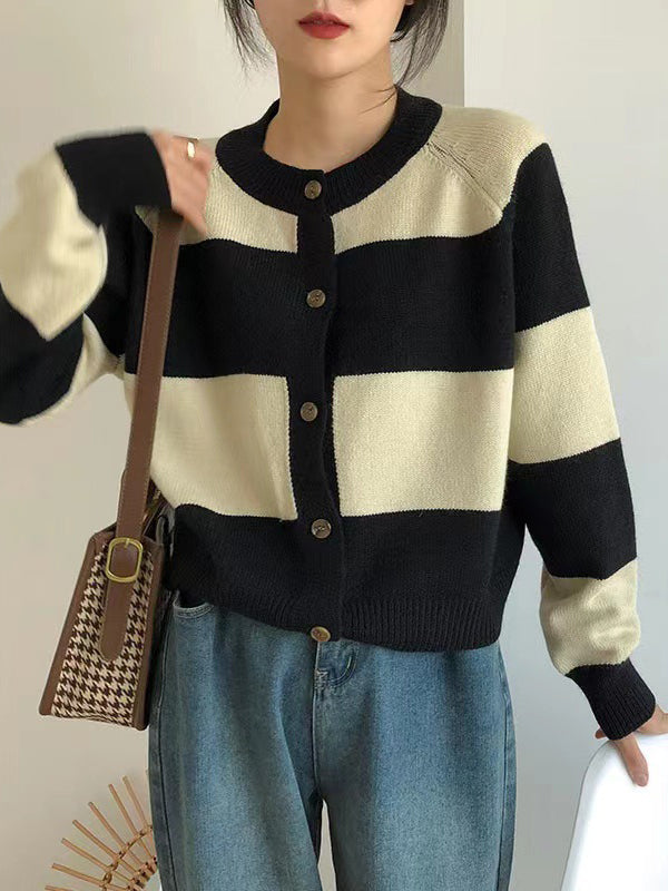 Vera Elise Striped Cardigan