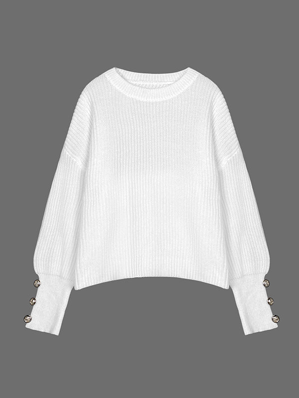 Vale Button Accent Sweater