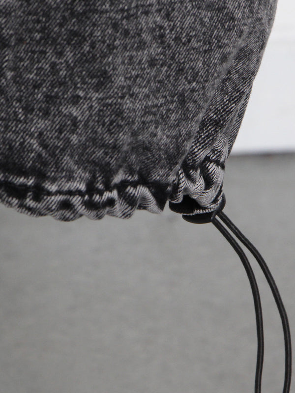 Original Cool Denim Split-Joint Square-Neck Overalls