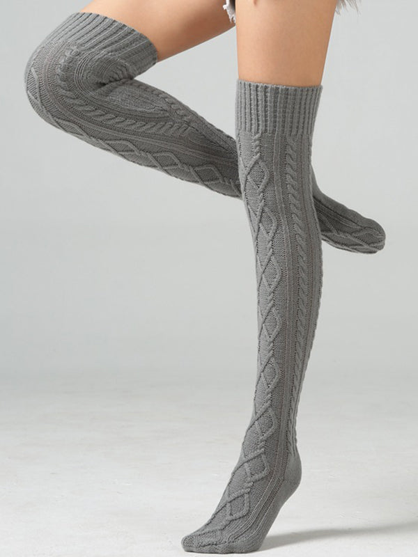 Vale Cozy Jacquard Knit Stockings