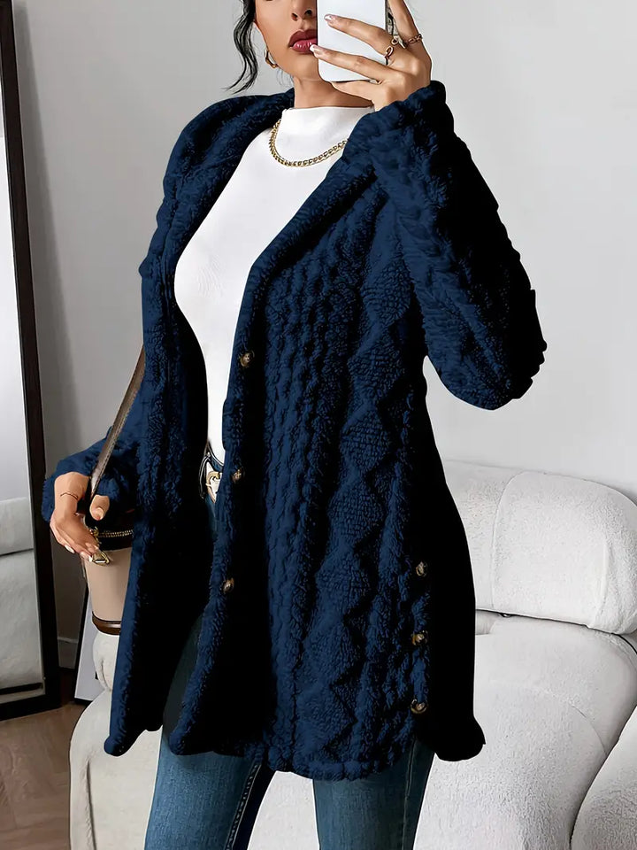Vale® – Plush Hooded Cardigan