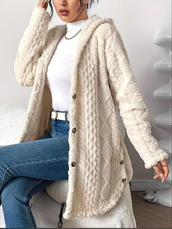 Vale® – Plush Hooded Cardigan