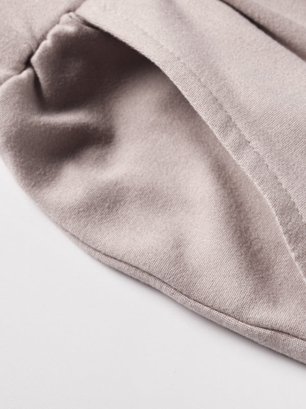 Simple Solid Color T-Shirt & Pants Two Pieces Set