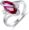 Ruby Marquise Ring | White Gold
