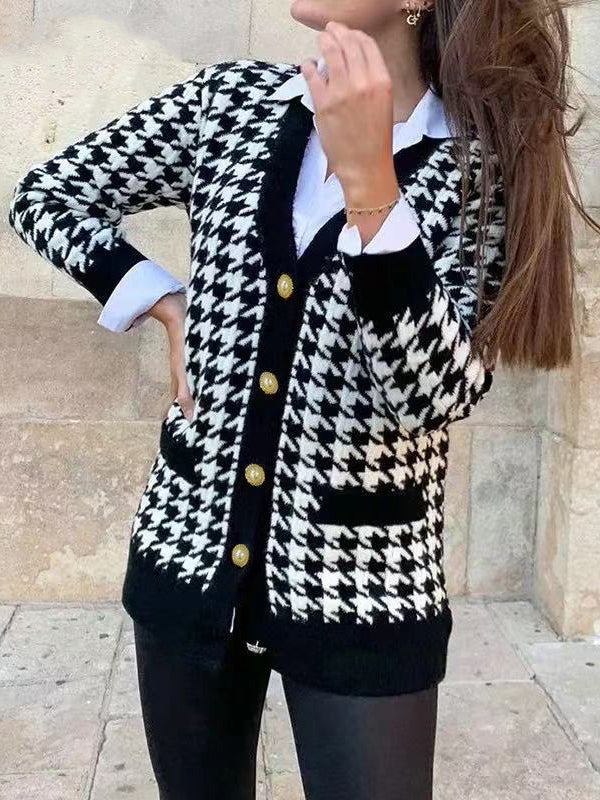 Vera Checkered Charm Cardigan