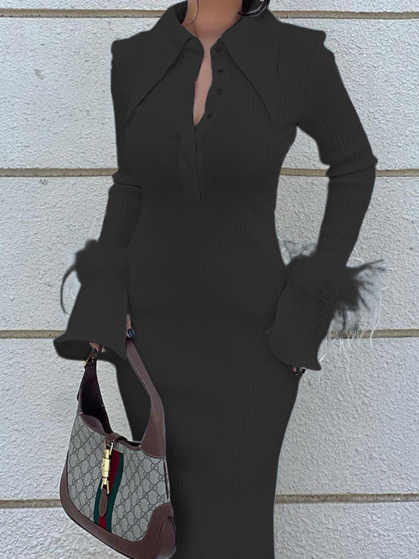 Vera Noir Elegance Maxi Dress