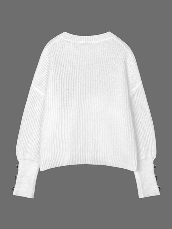 Vale Button Accent Sweater