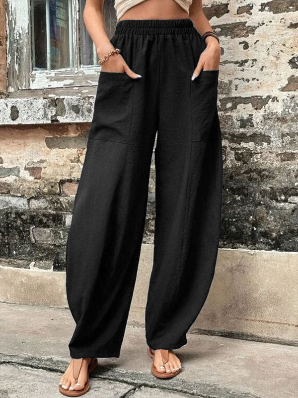 Vera Luxe Comfort-Fit Pocket Pants