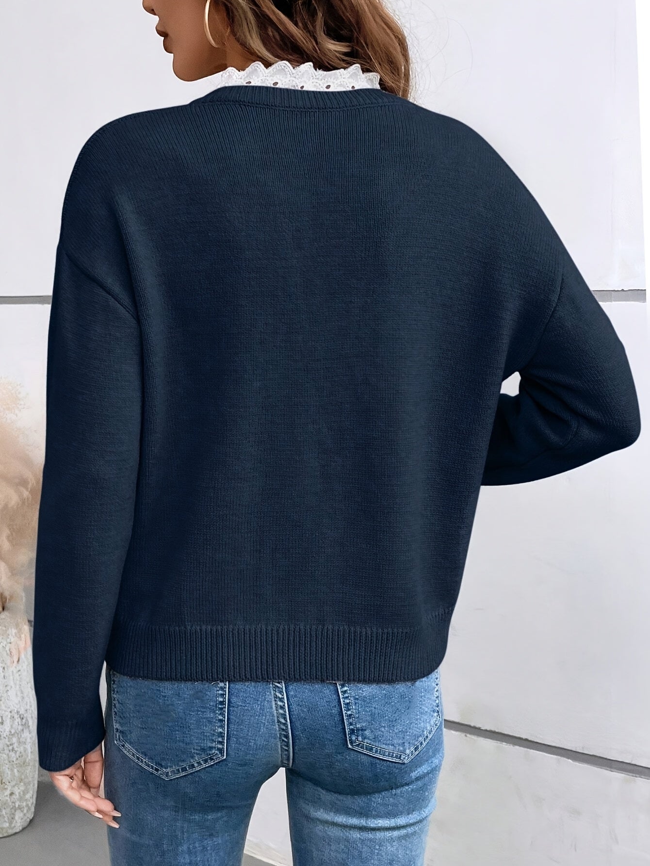 Vera® Lace-Knit Sweater