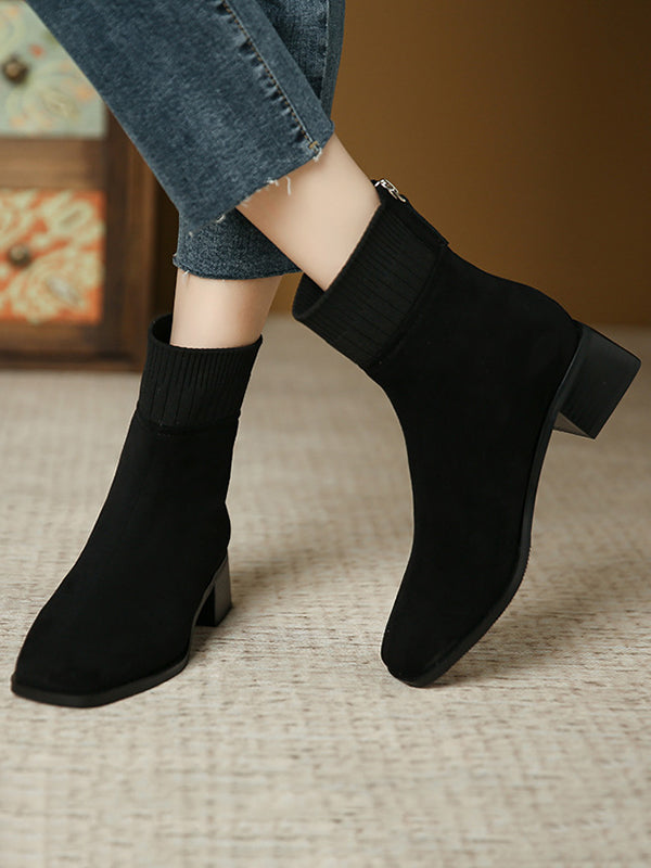 Vera Noelle Square-Toe Boots