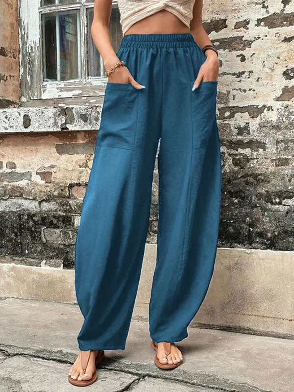 Vera Luxe Comfort-Fit Pocket Pants