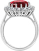 Scarlet Crown Ruby Ring | White Gold