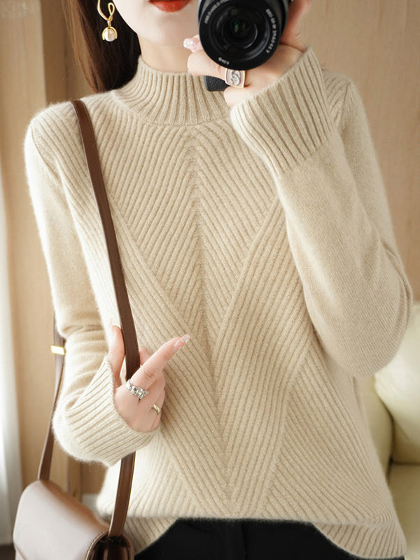 Vera Lisse Half-Turtleneck Sweater