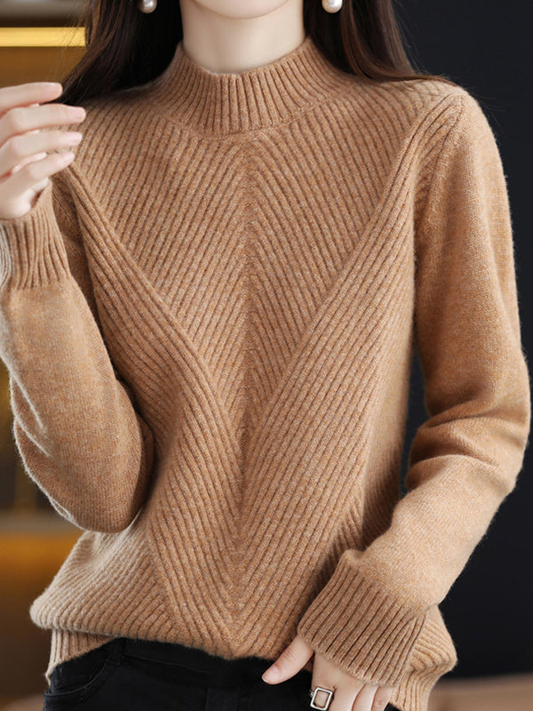 Vera Lisse Half-Turtleneck Sweater