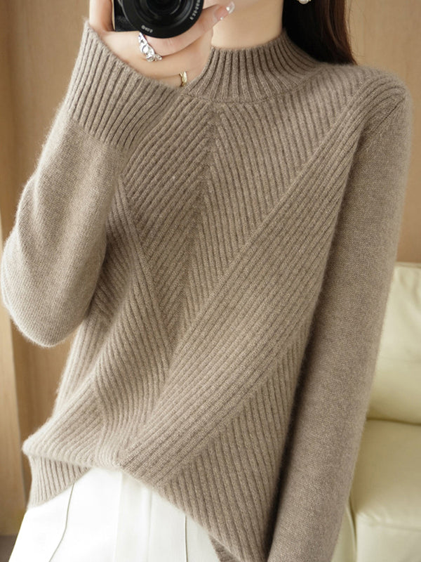 Vera Lisse Half-Turtleneck Sweater