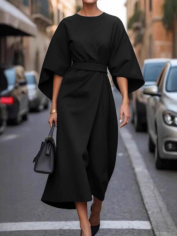 Vale Élise Pleated Midi Dress