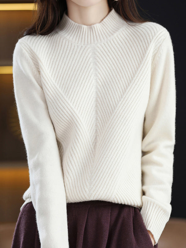 Vera Lisse Half-Turtleneck Sweater