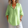 Vera® –   Stylish V-Neck Linen Shirt