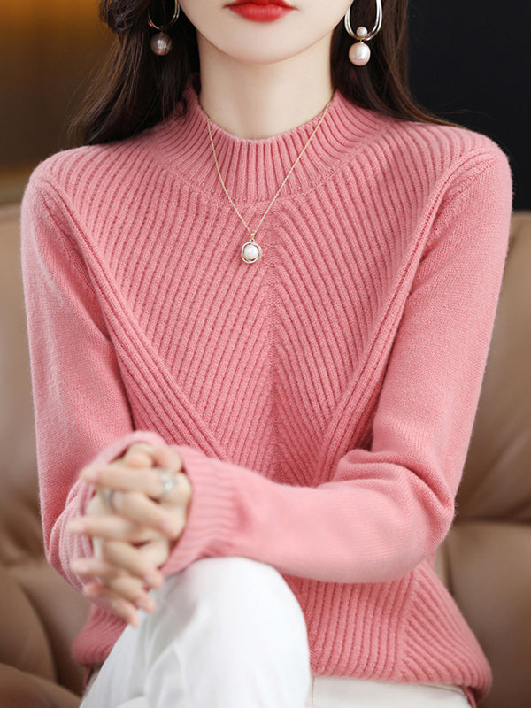 Vera Lisse Half-Turtleneck Sweater