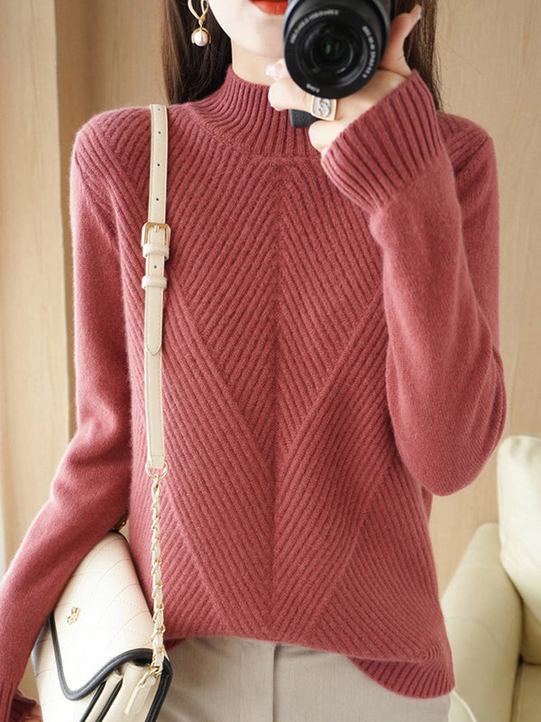 Vera Lisse Half-Turtleneck Sweater