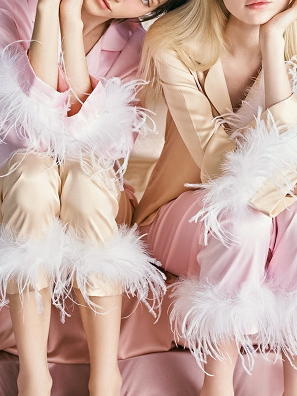 Vera Celeste Feather Lounge Set