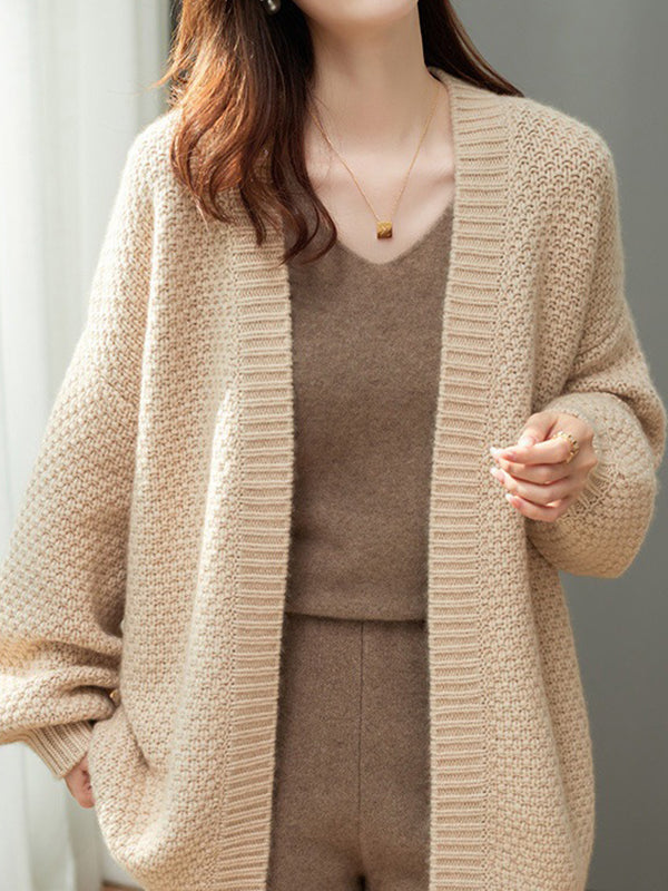 Vera Elise Collarless Cardigan