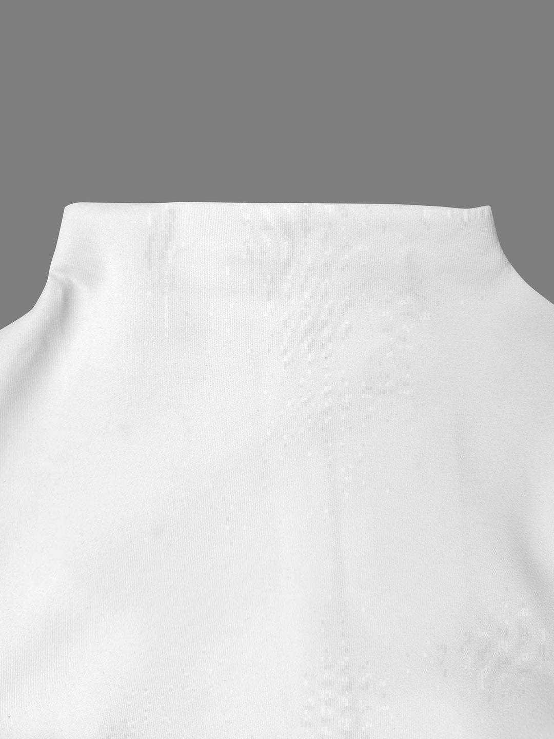 Flared Sleeves Long Sleeves Solid Color Stand Collar Mini Dresses