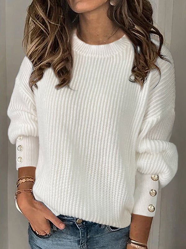 Vale Button Accent Sweater