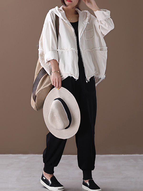 Original Solid Hooded Denim Outwear