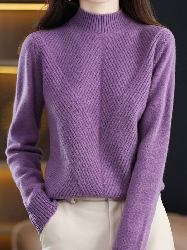 Vera Lisse Half-Turtleneck Sweater