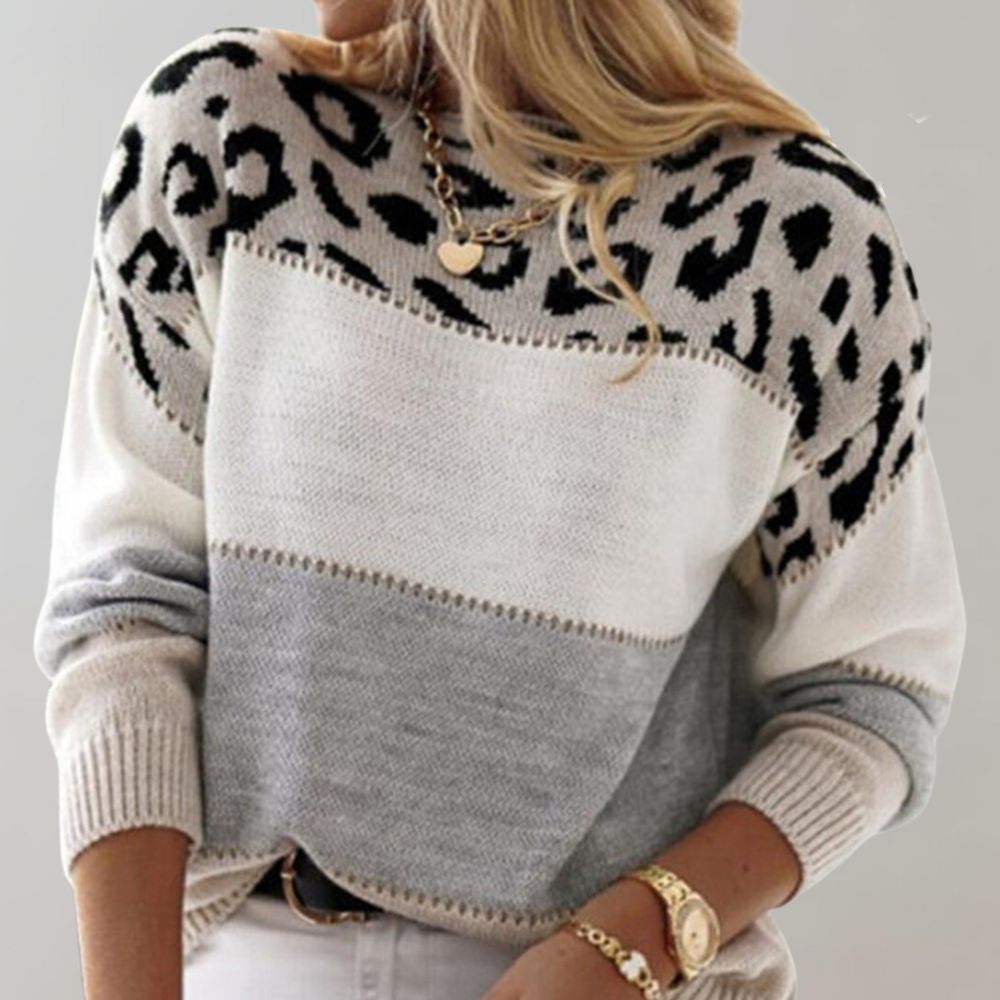 Vera® – Leopard Print Casual Sweater