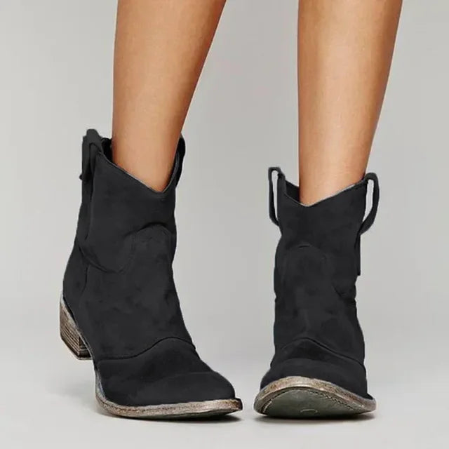 Vera Destiny Vintage Cowboy Ankle Boots