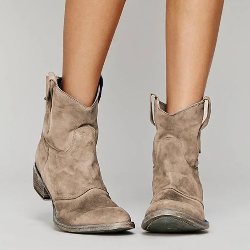 Vera Destiny Vintage Cowboy Ankle Boots