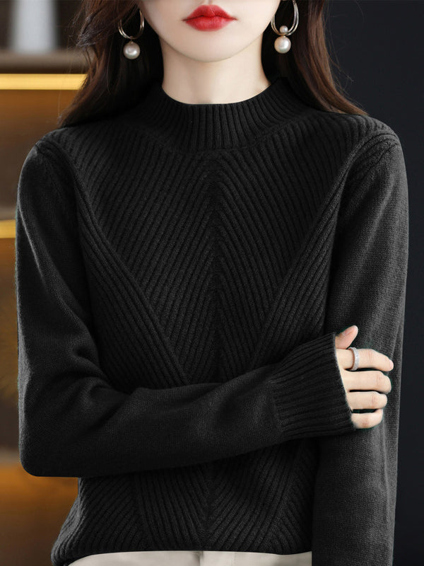 Vera Lisse Half-Turtleneck Sweater