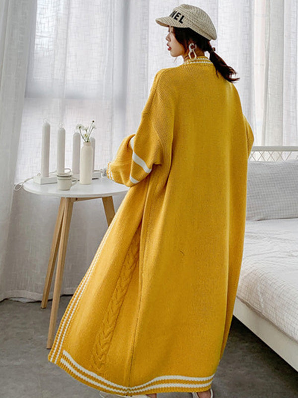 Vale Aria Striped Drape Coat