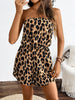Loose Sleeveless Elasticity Leopard Tube Rompers